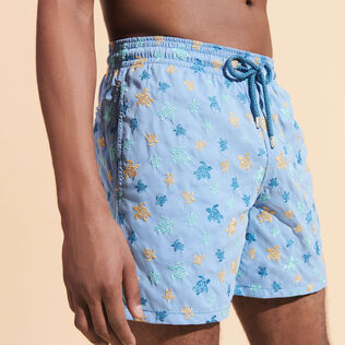 Men Swim Trunks Embroidered Micro Ronde Des Tortues Rainbow - Limited Edition Divine details view 1