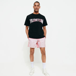 Men T-Shirt Bandana Logo Printed - Vilebrequin x BAPE® BLACK Black details view 2