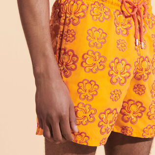 Men Swim Shorts Embroidered Poulpes Neon - Limited Edition Carrot details view 1