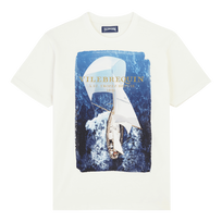 Sailing Boat From The Sky Baumwoll-T-Shirt für Herren Off white Vorderansicht