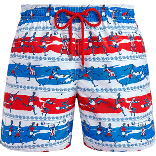 Vilebrequin Men Swim Trunks Les Jeux White M