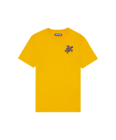 Camiseta de algodón orgánico con tortuga bordada para hombre Mango vista frontal