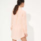 Women Linen Shirt Dress Solid Candy back worn view