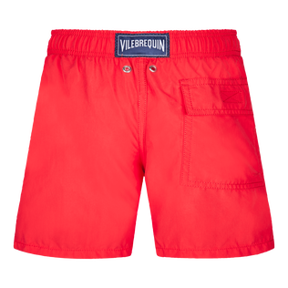 Boys Swim Trunks Water-reactive Crabs & Shrimps Poppy red back view