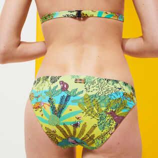 Braguita de bikini de talle medio con estampado Jungle Rousseau para mujer Jengibre detalles vista 1