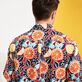 Chemise Bowling en lin homme Presse Citron Bourgogne vue de détail 2