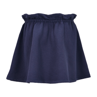 Girls Cotton Skirt Solid Navy back view