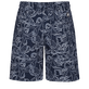 Bermudas de algodón con estampado Poulpes Bicolores para hombre Azul marino vista trasera