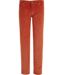 Uomo Altri Unita - Pantaloni uomo in velluto 5 tasche regular fit, Rust vista frontale