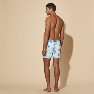 Men Swim Shorts Embroidered Tortue Multicolore - Limited Edition Thalassa back worn view