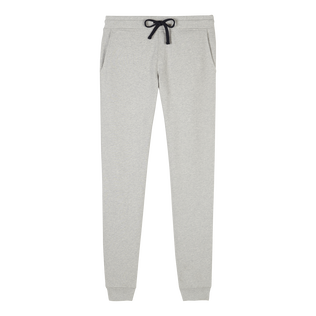 Pantalon Jogging en Coton homme uni Gris chine clair vue de face