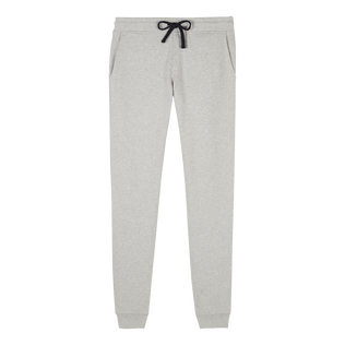 Pantalones de chándal en algodón de color liso para hombre Lihght gray heather vista frontal