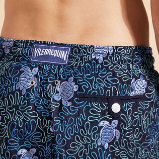 Men Swim Trunks Embroidered Splash - Limited Edition Navy details view 2