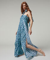 Mono de viscosa y cáñamo con estampado Turtles Leopard para mujer - Vilebrequin x Angelo Tarlazzi Thalassa vista frontal desgastada