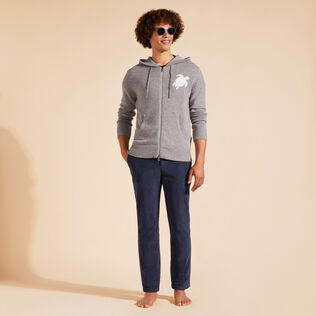 Pantaloni jogger uomo in velluto a coste grandi Vintage Blu marine dettagli vista 1