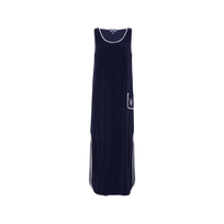 女士 VBQ 花纹毛圈布背心裙 Navy 正面图
