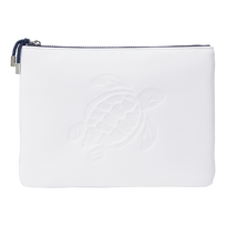 Borsello da spiaggia con zip Turtle Bianco vista frontale