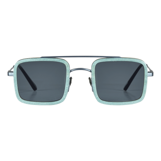 White Tulipwood Women and Men Sunglasses - VBQ x Shelter Foam front view