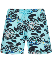 Maillot de bain garçon stretch Screen Turtles Lagon vue de face
