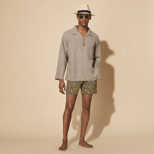 Men Swim Trunks Embroidered Ronde des Tortues - Limited Edition Olivier details view 1