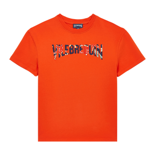 Camiseta de algodón con estampado Holistarfish para niño Tomato vista frontal