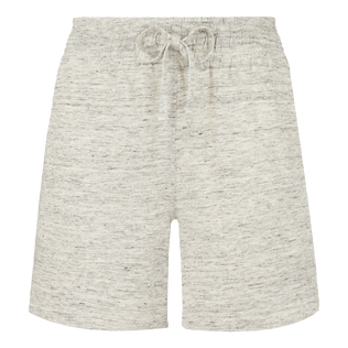 Solid Shorts aus Leinen für Damen Lihght gray heather Vorderansicht