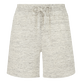 Solid Shorts aus Leinen für Damen Lihght gray heather Vorderansicht