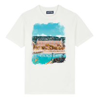 Cannes T-Shirt aus Baumwolle für Herren Off white Vorderansicht