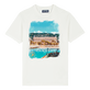 Men Cotton T-shirt Cannes Off white vista frontal