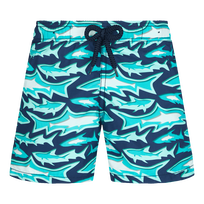 Bañador con estampado Requins 3D para niño Azul marino vista frontal