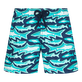 Maillot de bain garçon Requins 3D Bleu marine vue de face