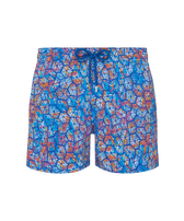 男士 Carapaces Multicolores 弹力游泳短裤 Sea blue 正面图