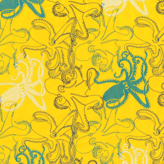 Maillot de bain homme brodé Octopussy - Édition Limitée Mimosa imprimé
