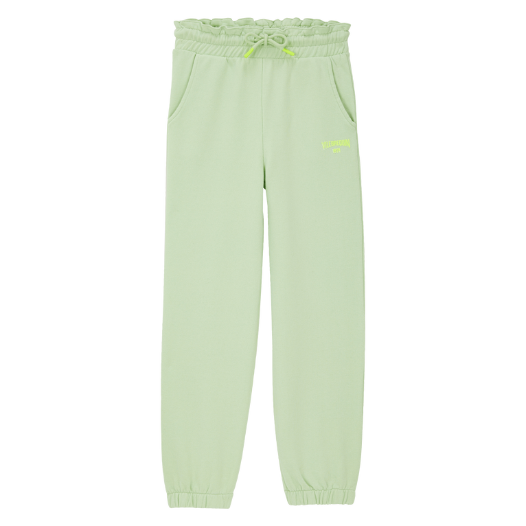 Pantalon Jogging En Coton Fille Logo Imprimé - Gaetanne - Vert