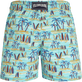 Bañador elástico con estampado Palms & Surfs para hombre de Vilebrequin x The Beach Boys Lazulii blue vista trasera