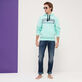 Solid Kapuzenpullover aus Baumwolle für Herren Lagune Details Ansicht 8