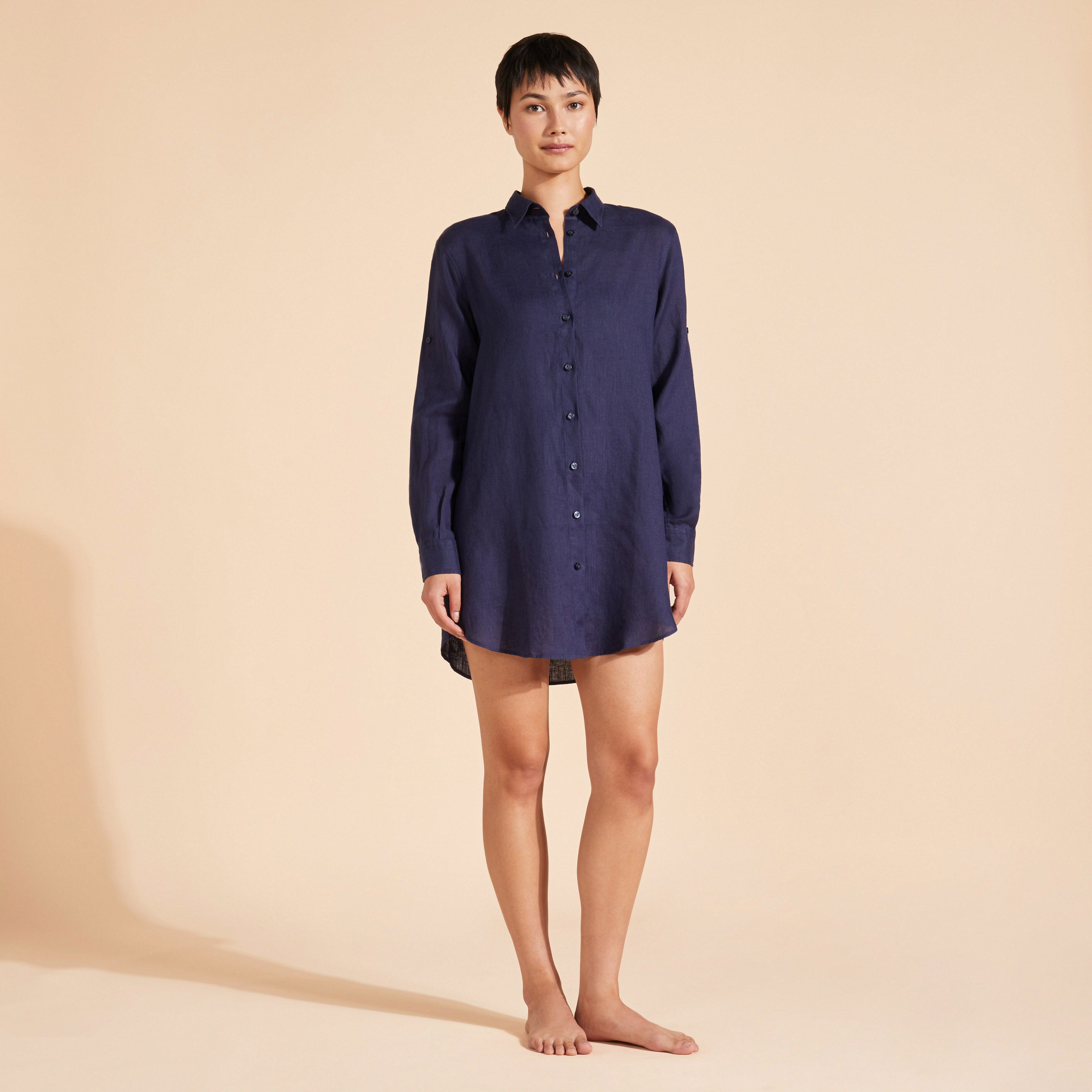 Robe chemise lin femme online
