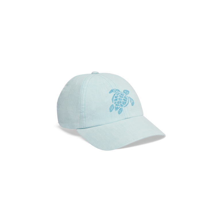Vilebrequin Unisex Linen Cap Solid - Camo - Blue - Size OSFA
