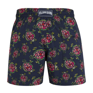 Men Stretch Swimwear Provencal Turtles Navy back view