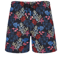 Men Swim Trunks Embroidered Fond Marins - Limited Edition Black front view