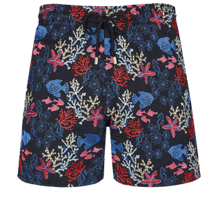 Men Swim Trunks Embroidered Fond Marins - Limited Edition Black front view