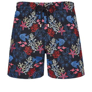 Men Swim Shorts Embroidered Fond Marins - Limited Edition Black front view