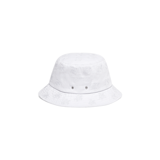 Embroidered Bucket Hat Turtles All Over White 正面图