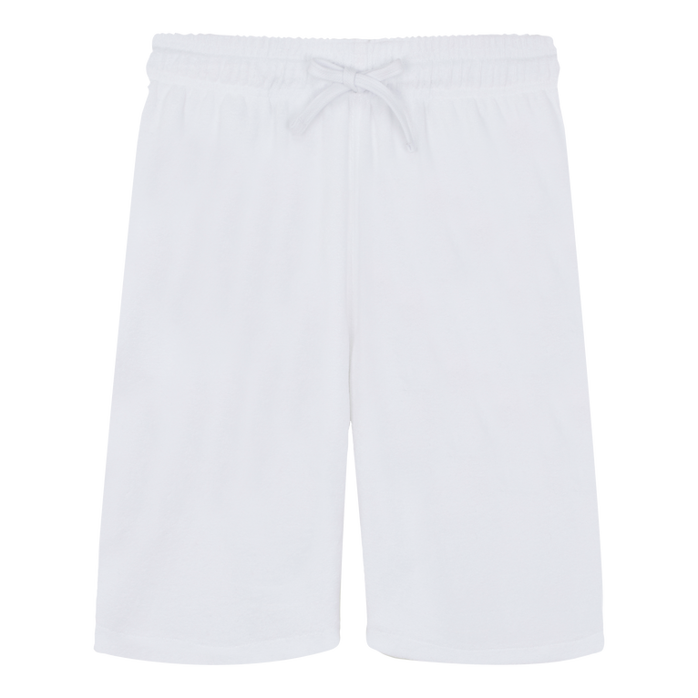 Bermuda Short En Éponge Homme Uni - Bolide - Blanc