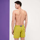Men Classic Solid - Men Swimwear Solid, Matcha back worn view