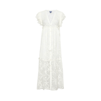 女士 Starfish 长款透明真丝连衣裙 Off white 正面图