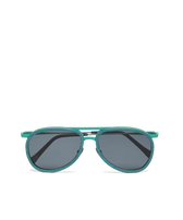 Gafas de sol de madera de color liso unisex de VBQ x Shelter Fanfare vista frontal