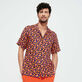 Chemise Bowling en lin Stars Gift homme  Bleu marine vue portée de face