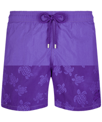 Uomo Classico Magia - Costume da bagno uomo idroreattivo Ronde De Tortues, Purple blue vista frontale