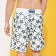 Men Long Swim Shorts Starfish Dance Flocked Glacier back worn view